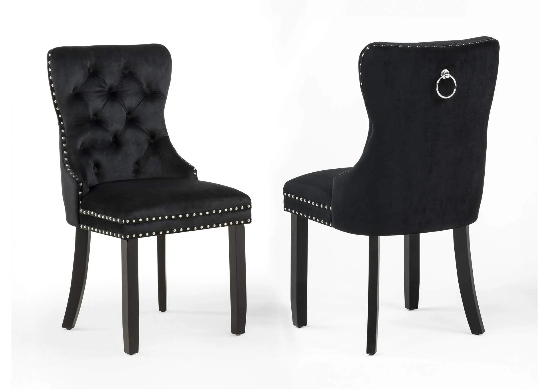 ARABELLA ACCENT CHAIR BLACK VELVET