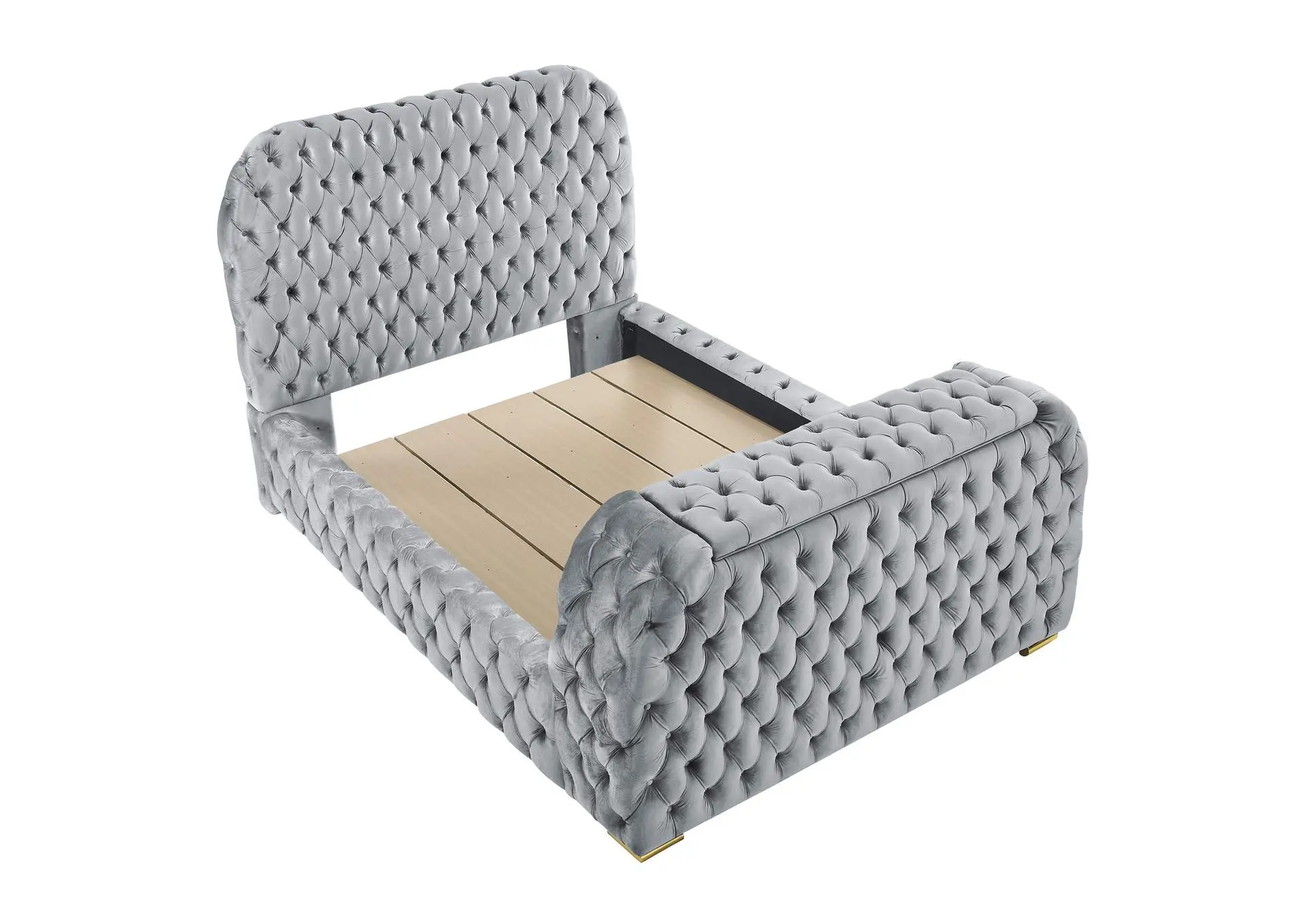 NATALIA KING BED - GRAY