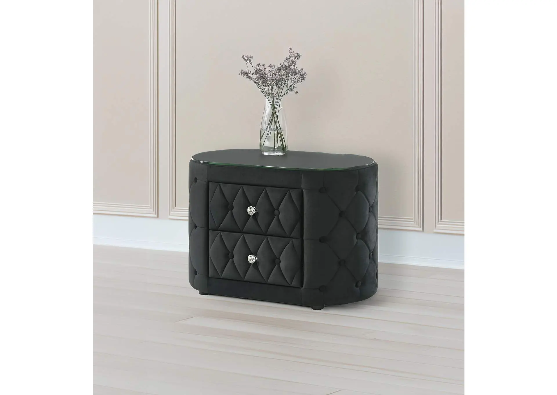 VOLTARE NIGHT STAND - BLACK