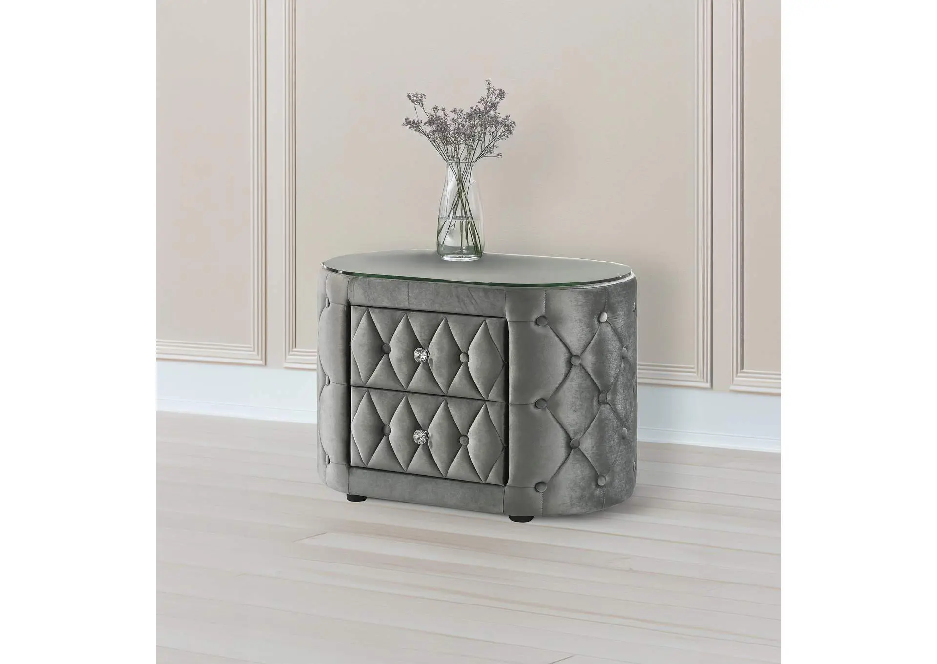 VOLTARE NIGHT STAND - GRAY