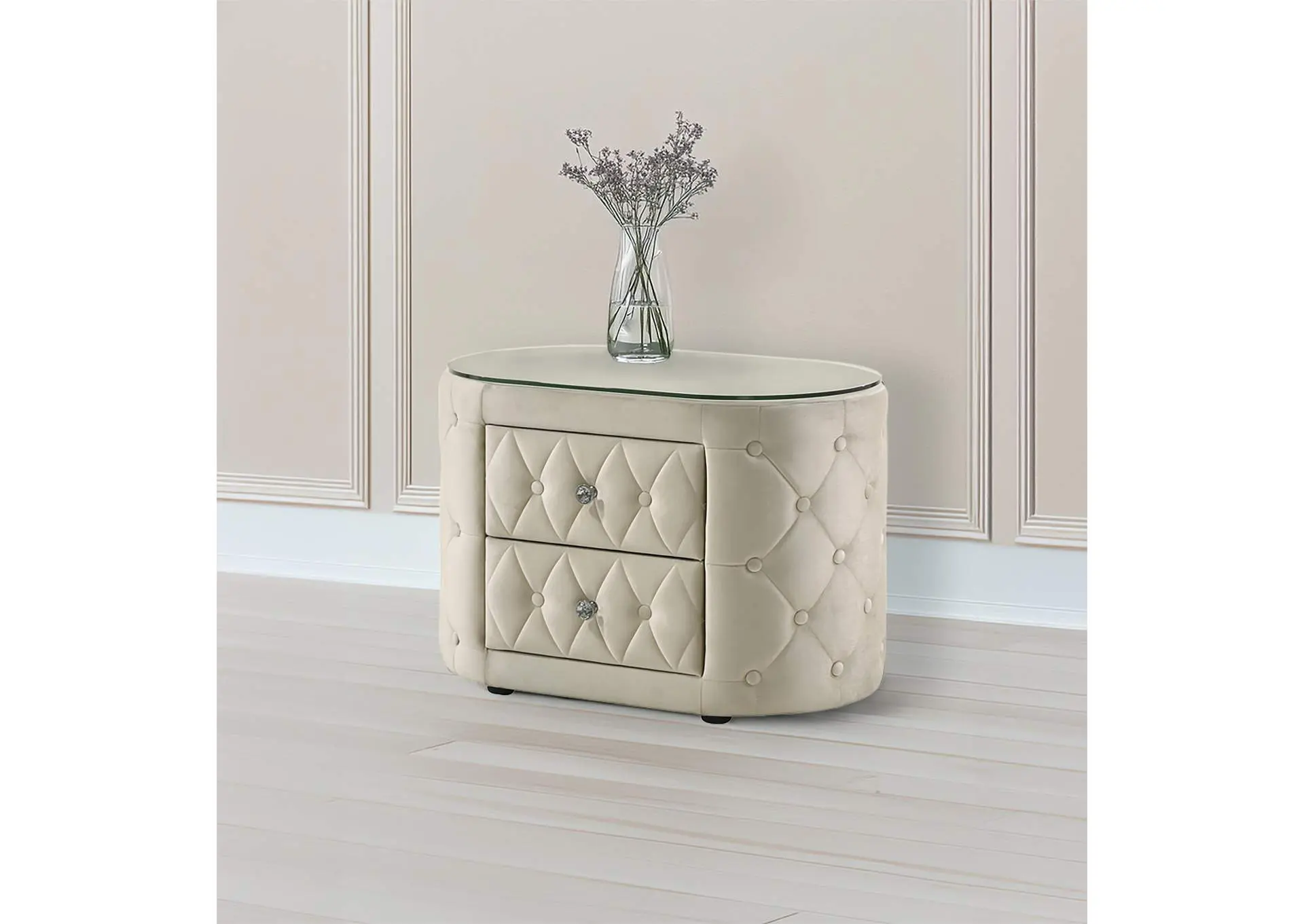 VOLTARE NIGHT STAND - IVORY