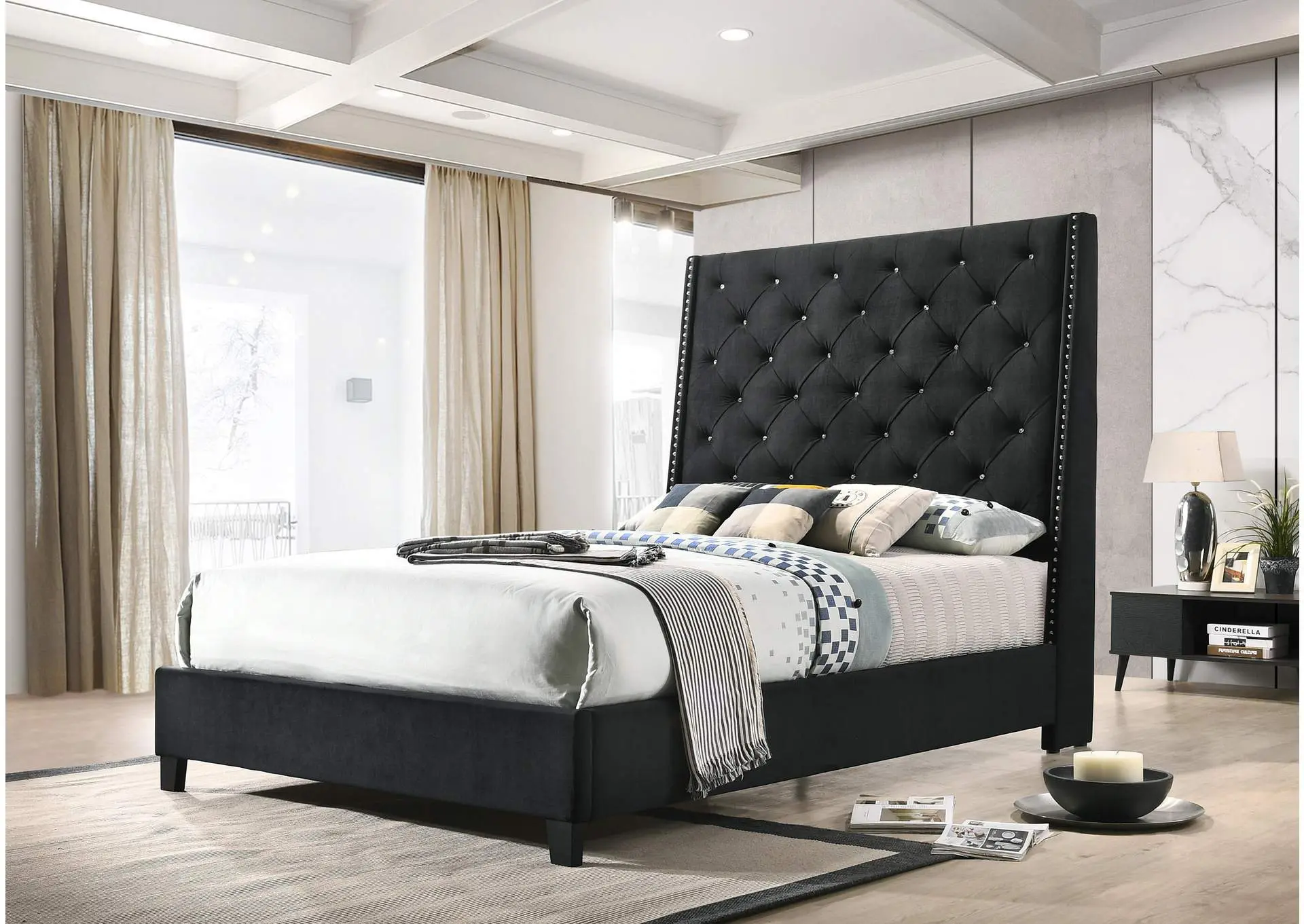 CHANTILLY KING BED - BLACK