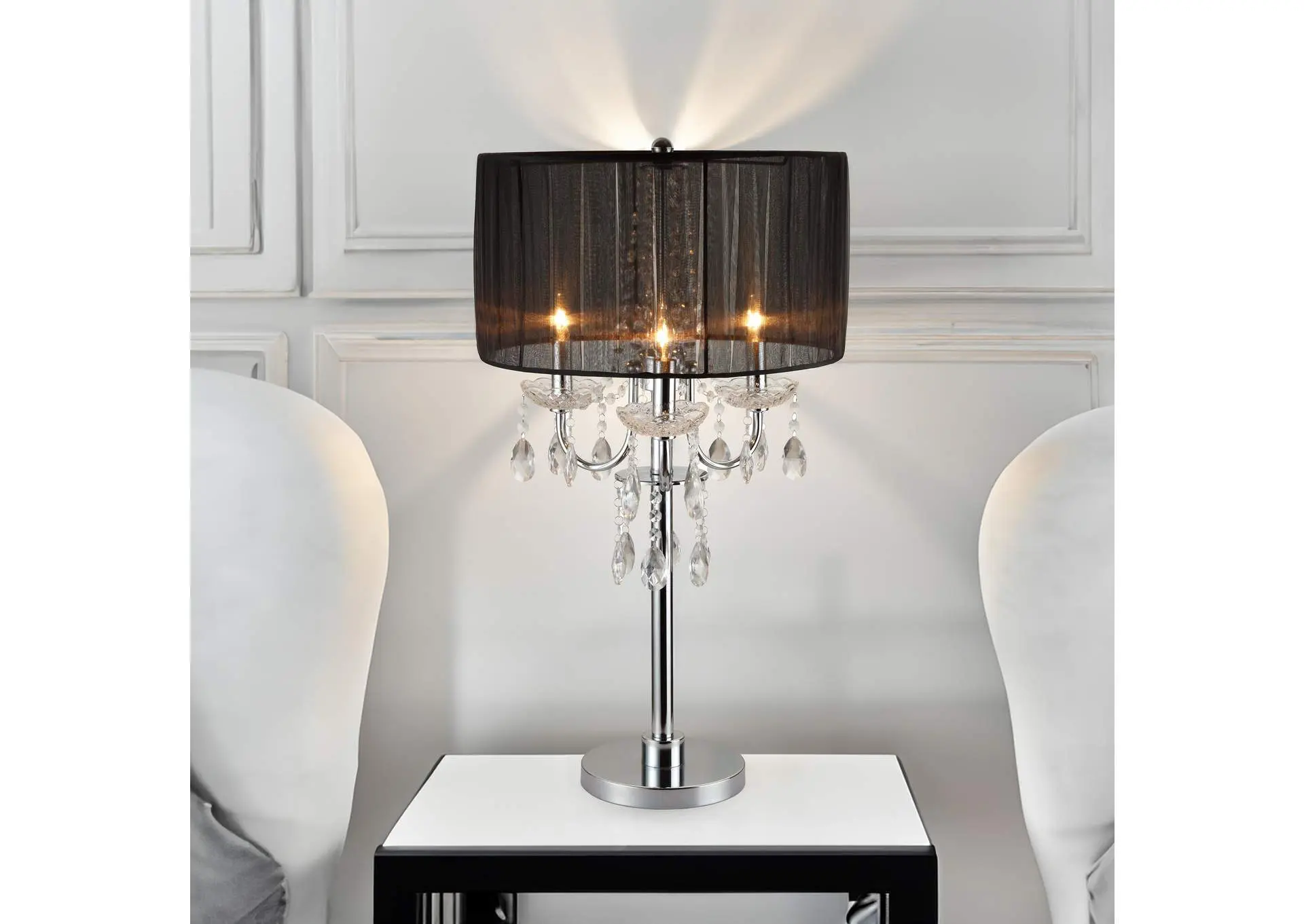CHANDELIER TABLE TOUCH LAMP 29.5"H