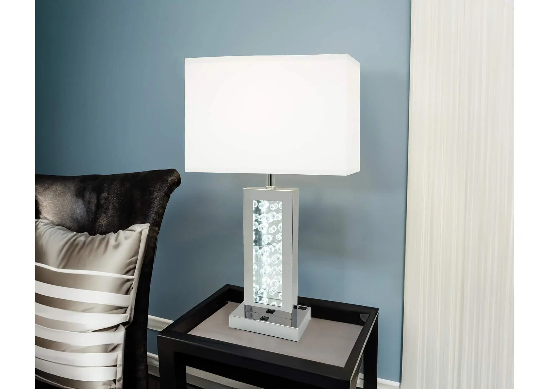 MONICA LAMP CHROME-LED ACCENT