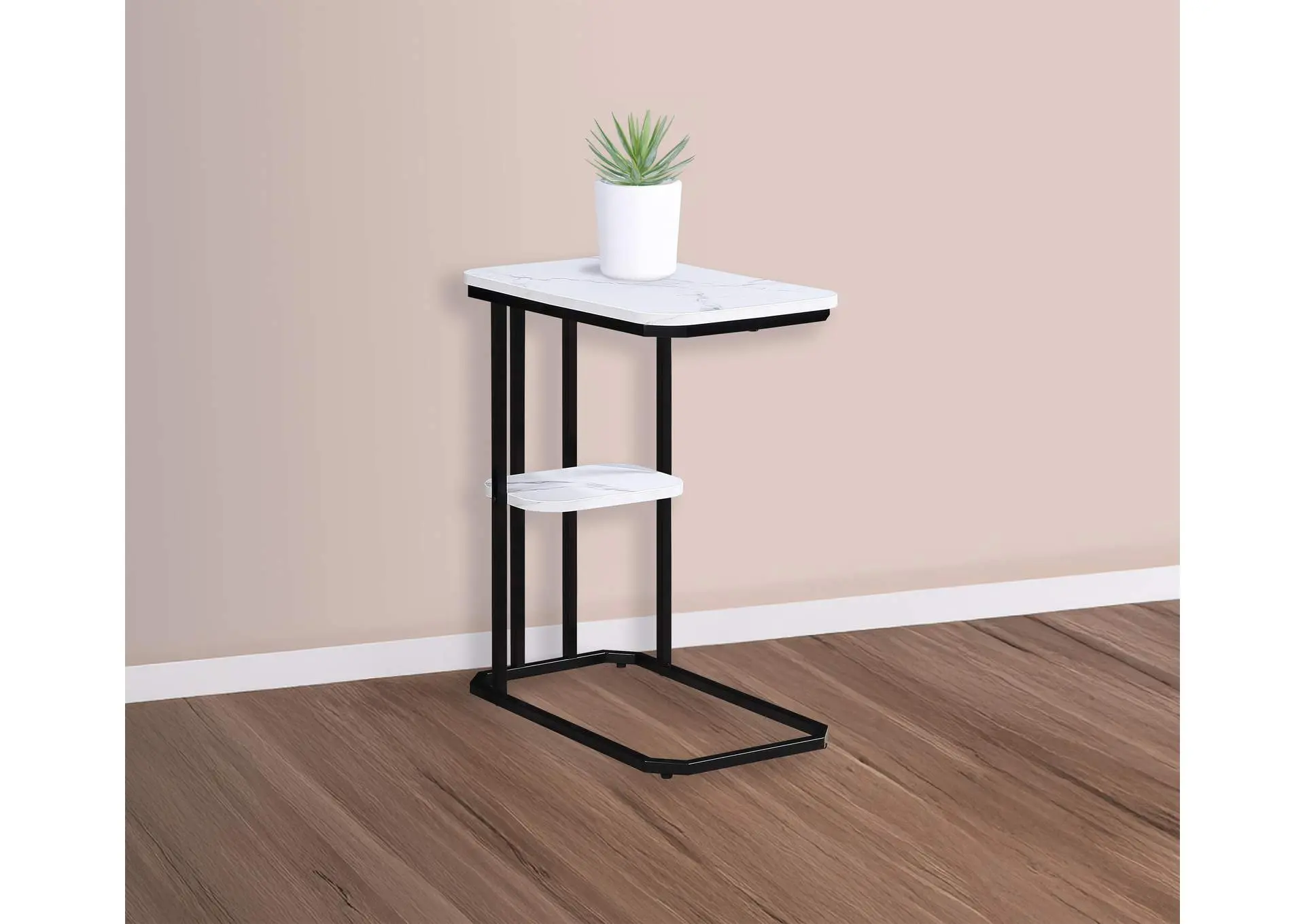 IDA FAUX MARBLE CHAIRSIDE TABLE
