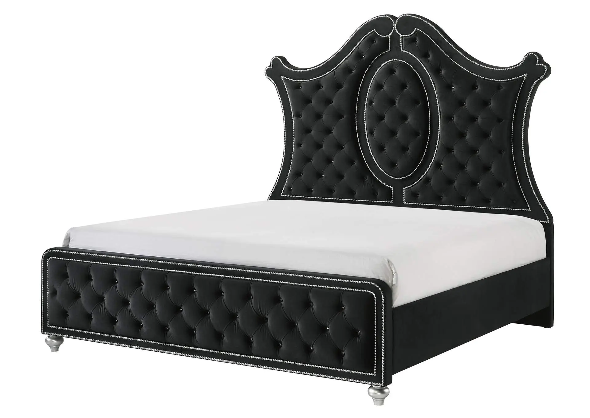 CAMEO KING 4-PIECE BEDROOM SET - BLACK