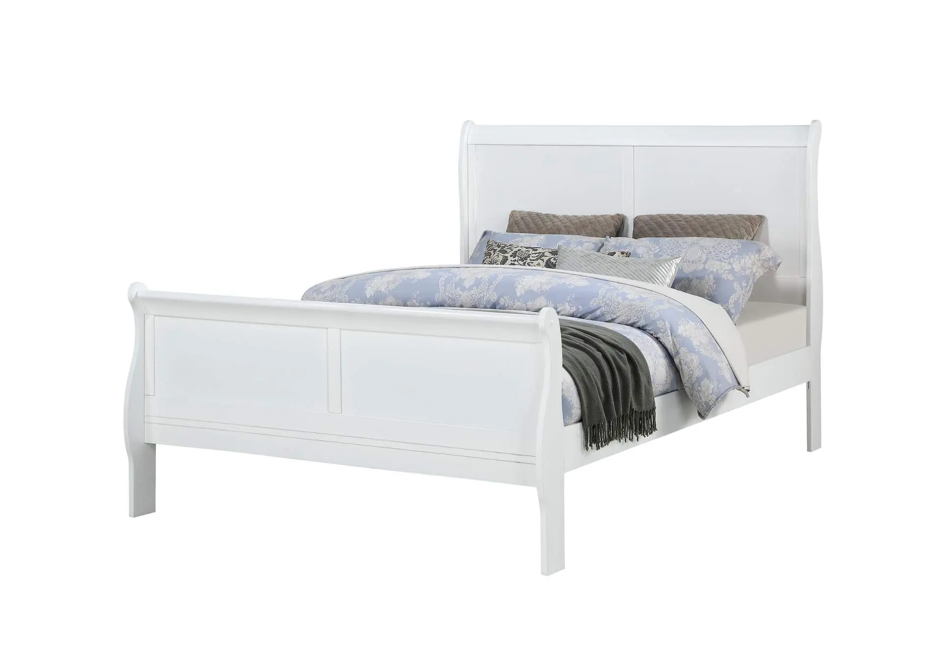 LOUIS PHILIP FULL BED - WHITE