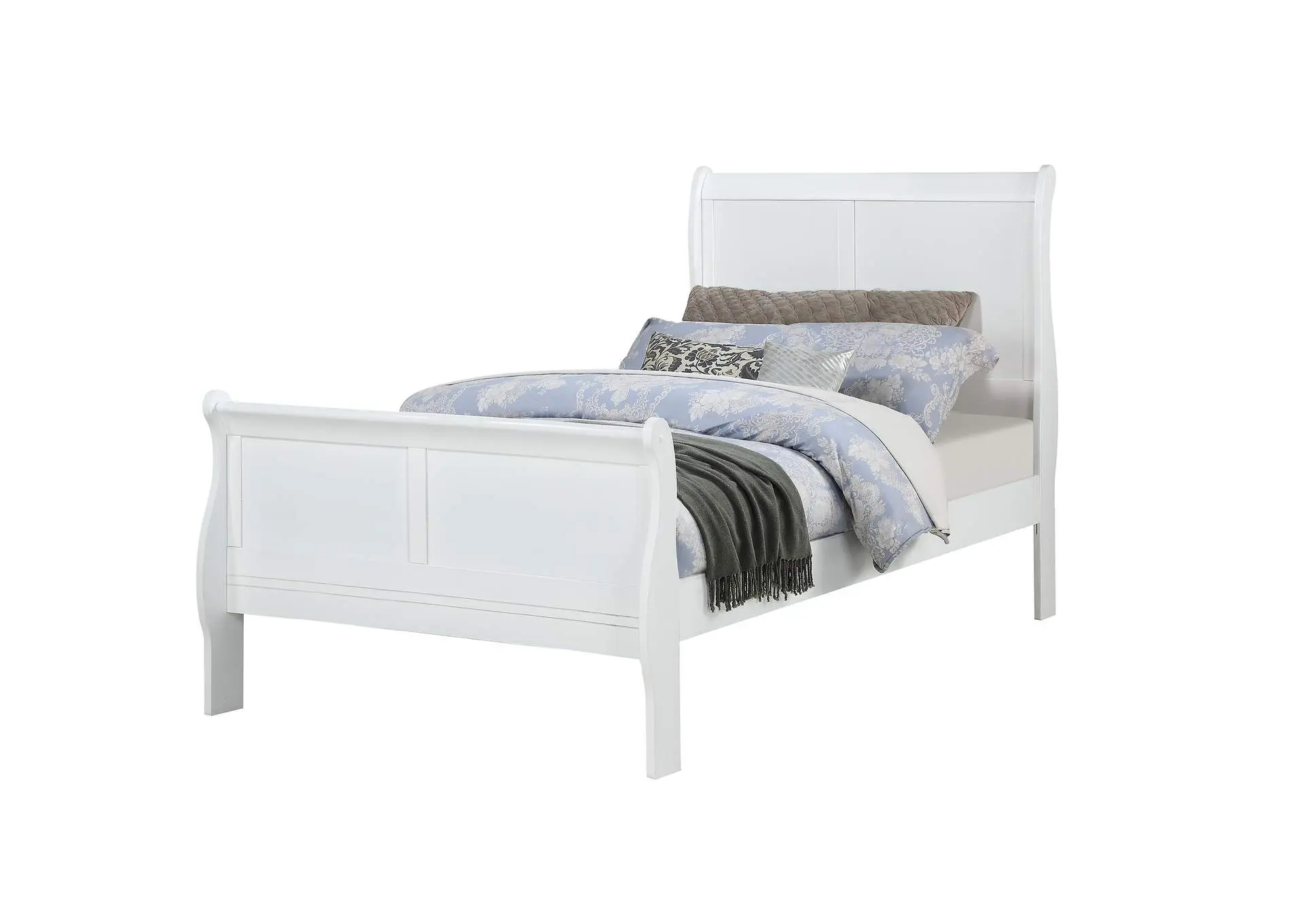 LOUIS PHILIP TWIN BED - WHITE