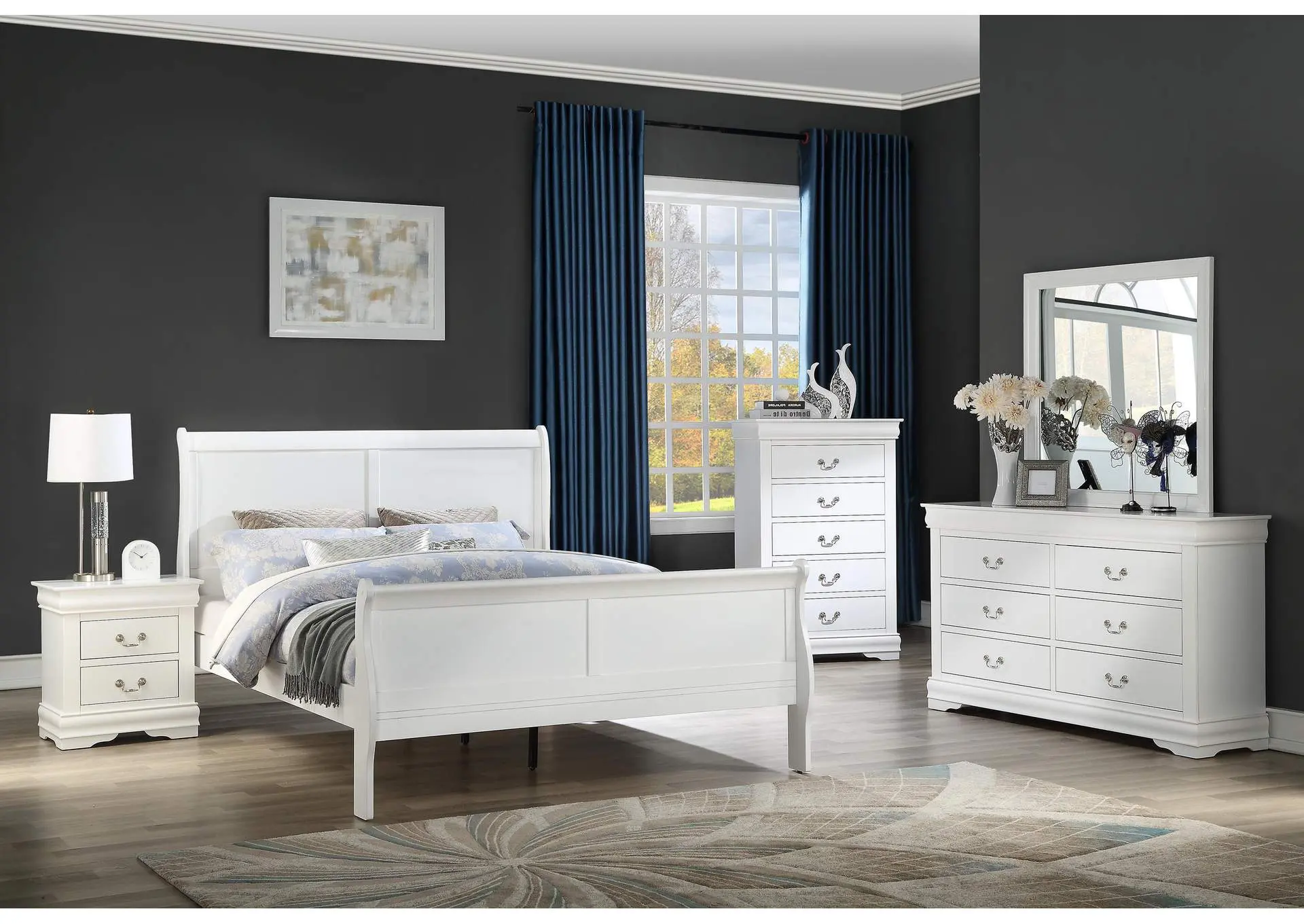 LOUIS PHILIP DRESSER - WHITE