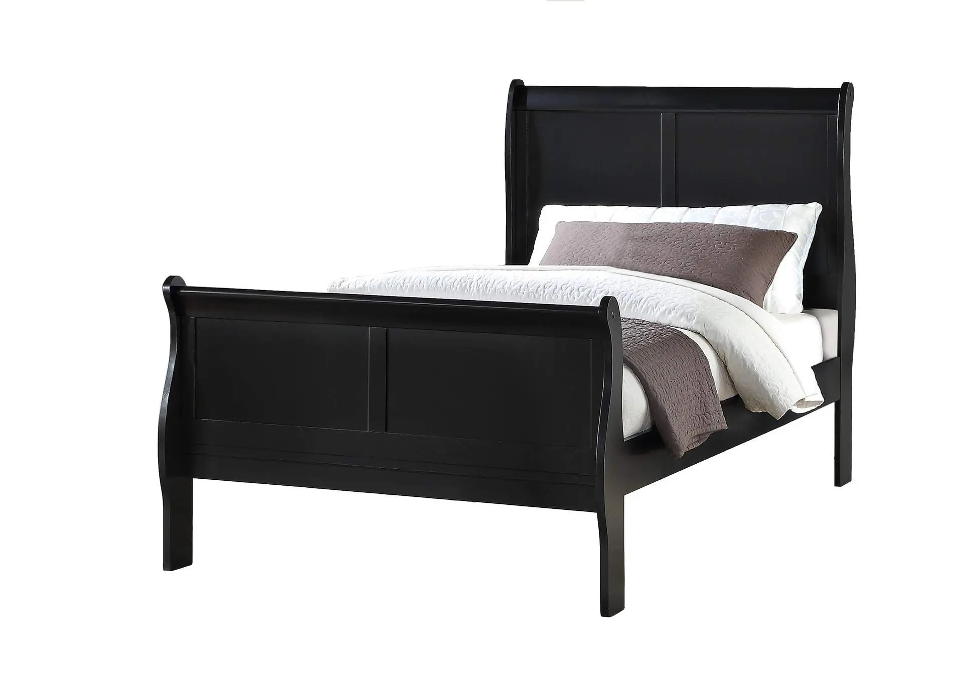 LOUIS PHILIP TWIN BED - BLACK