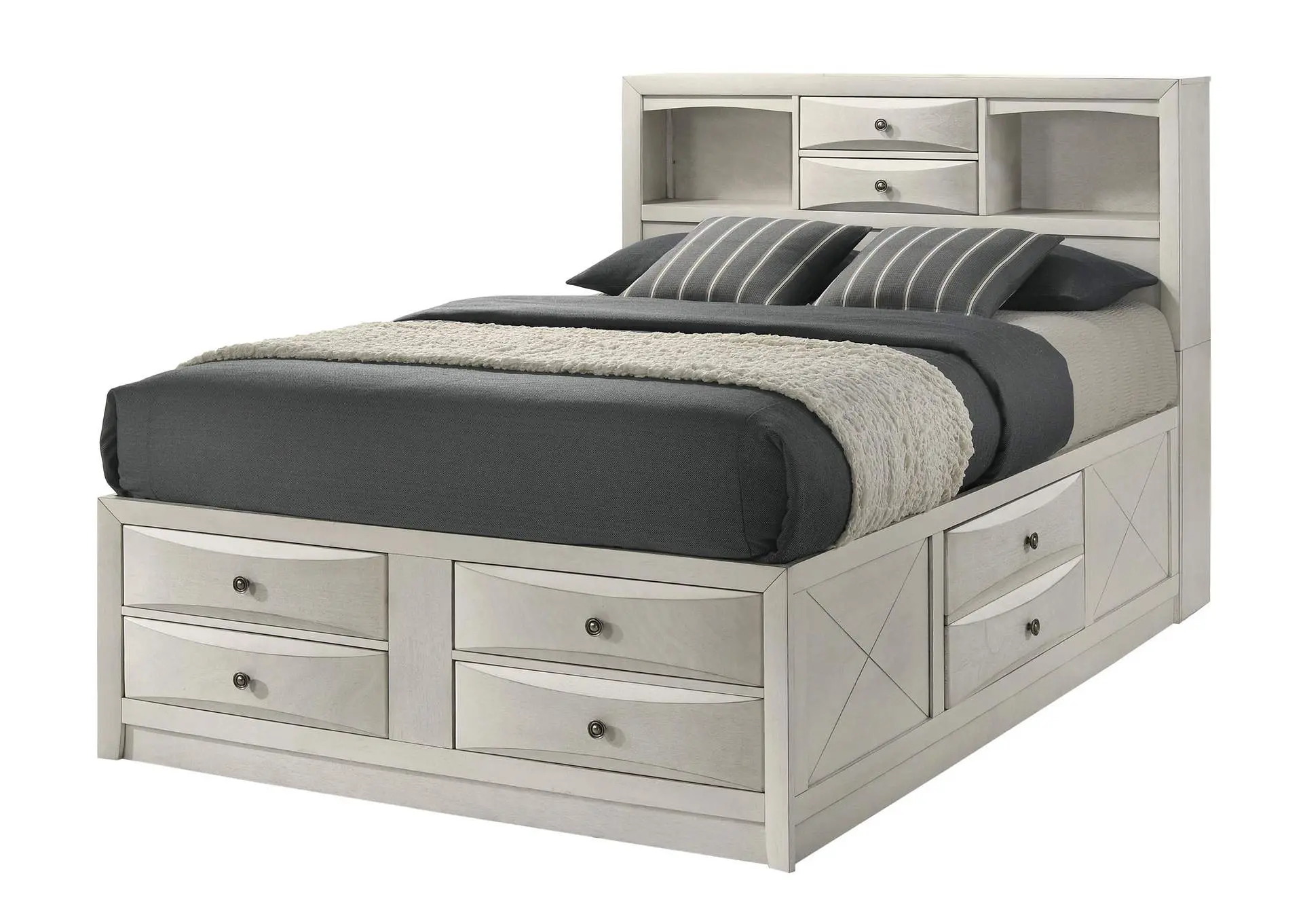 EMILY QUEEN 5-PIECE BEDROOM SET - WHITE