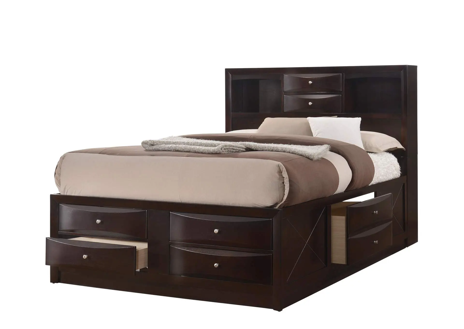 EMILY QUEEN 5-PIECE BEDROOM SET - CHERRY
