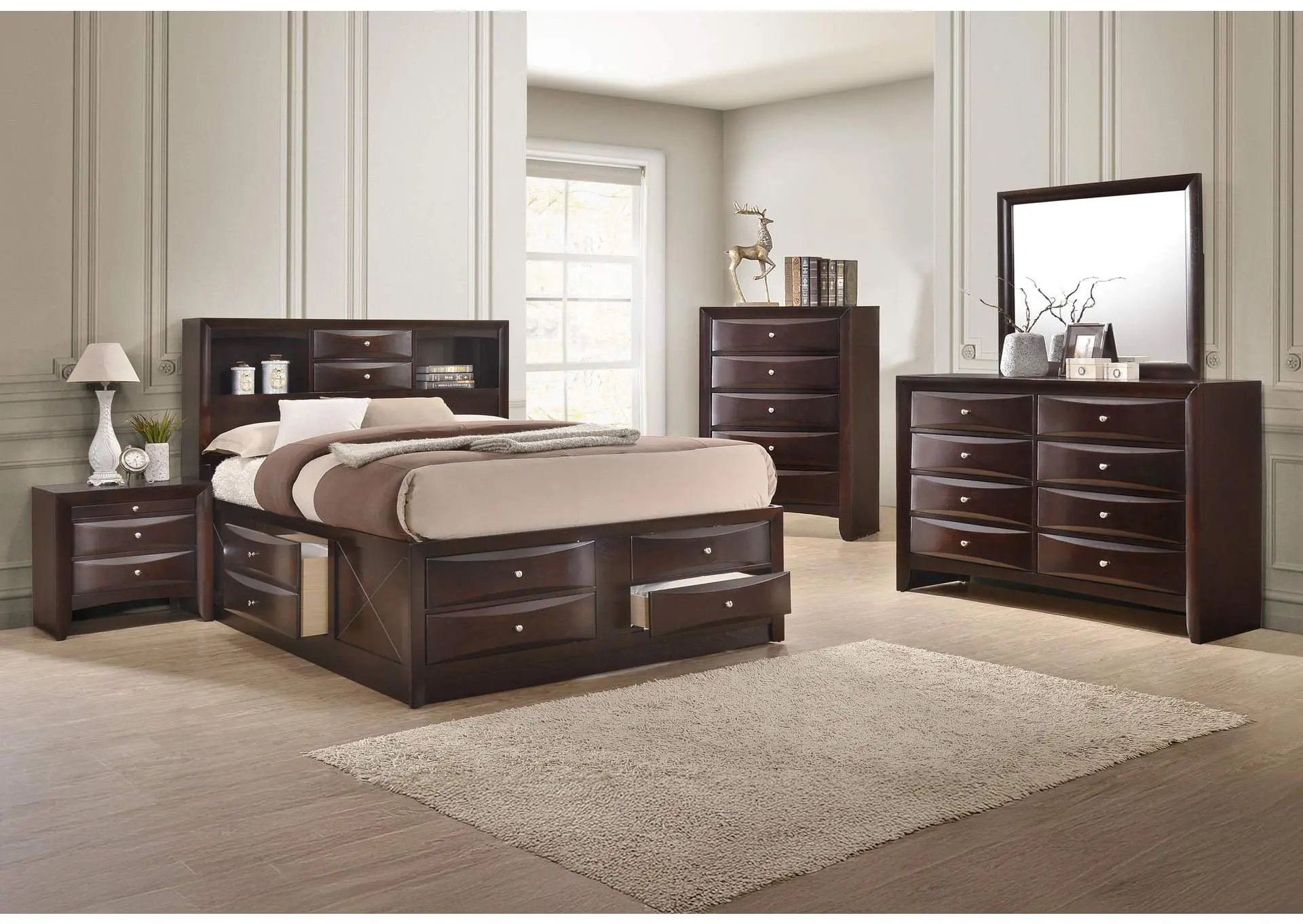 EMILY NIGHT STAND DARK - CHERRY