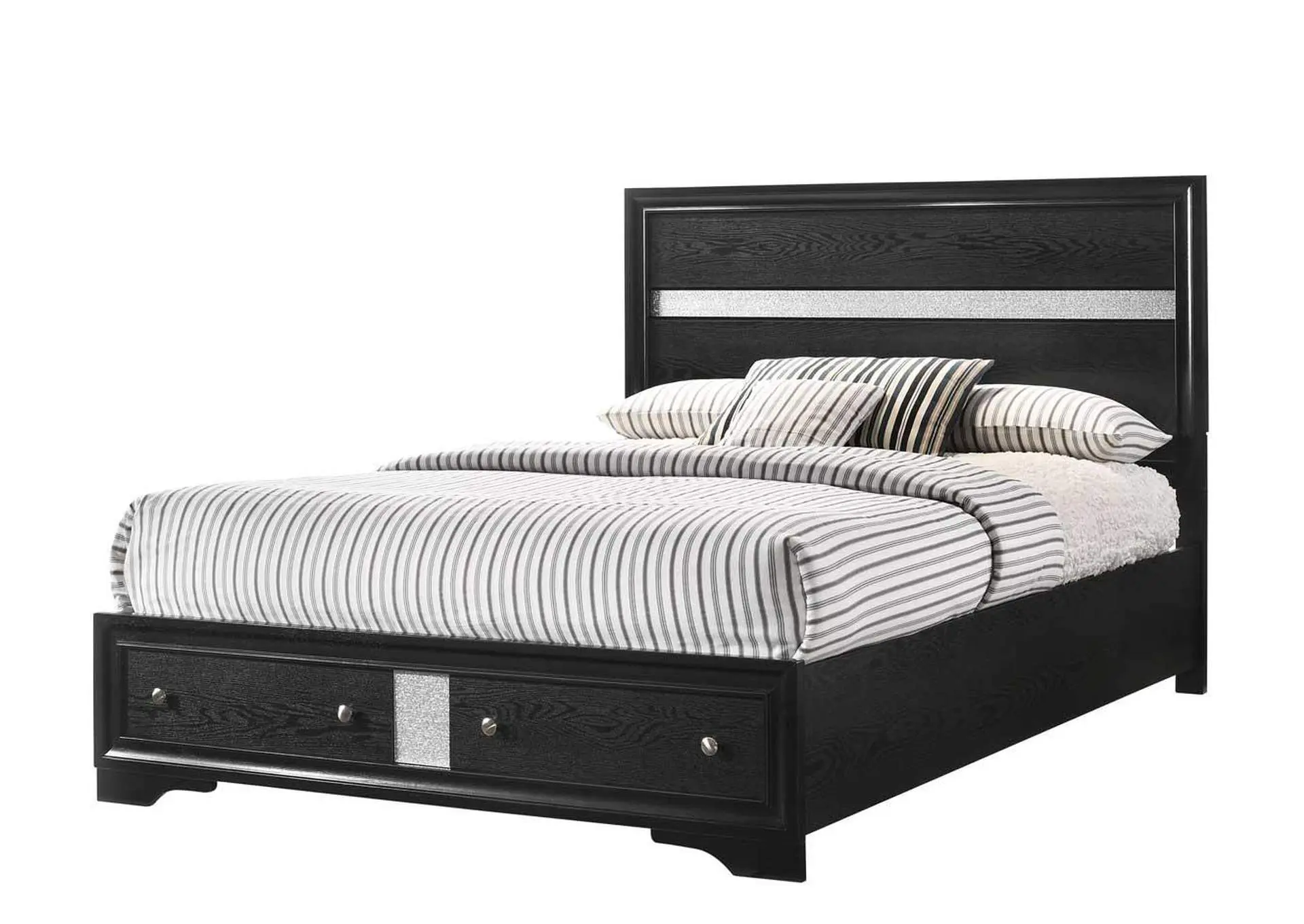 REGATA QUEEN BED - BLACK