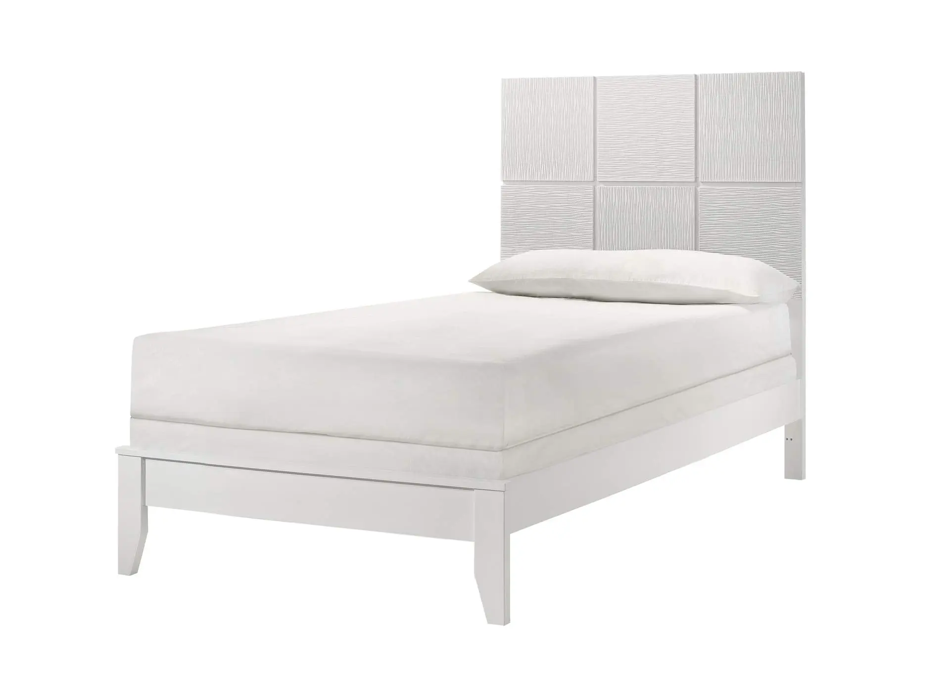 DENKER TWIN 4-PIECE BEDROOM SET - WHITE
