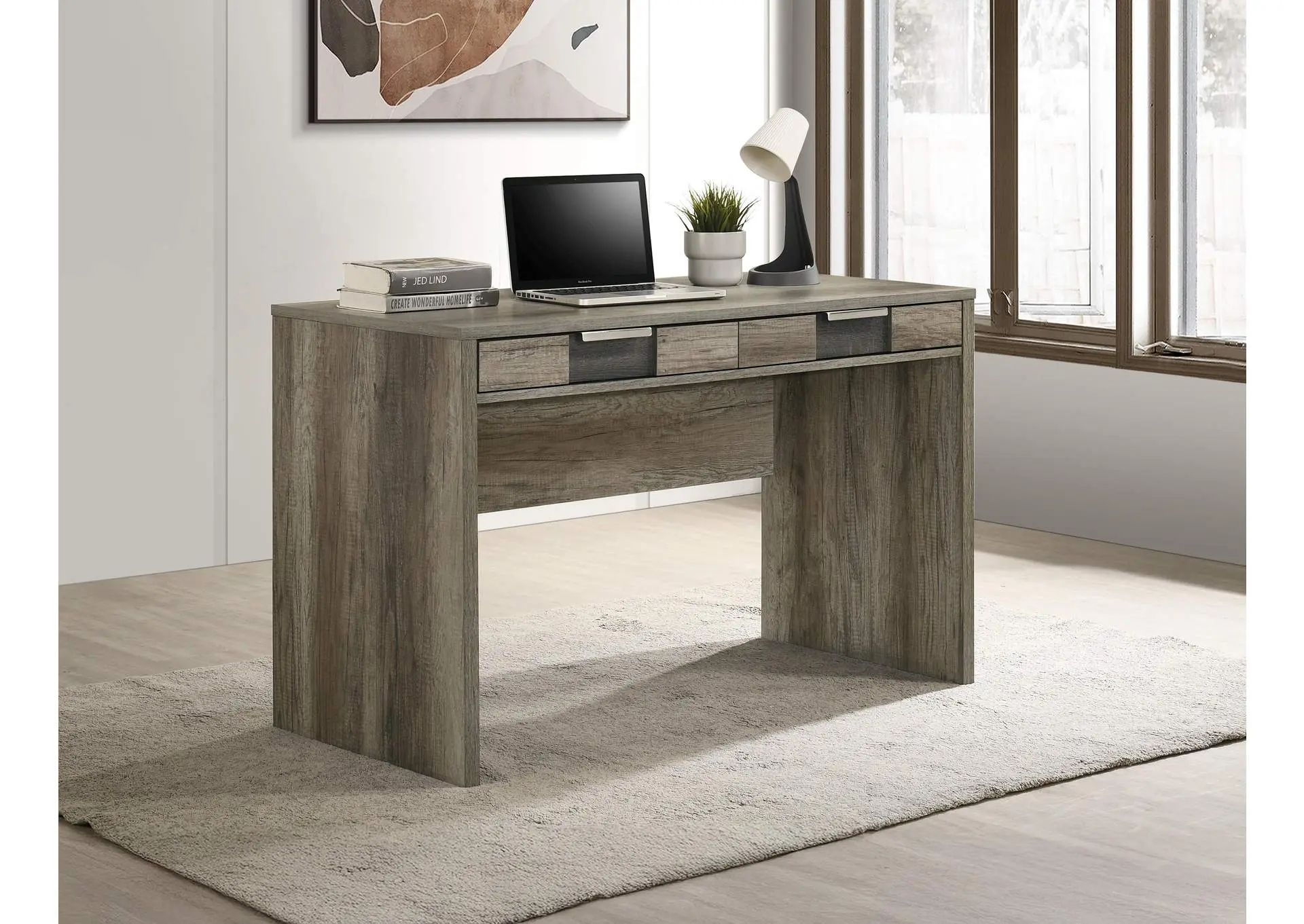 RANGLEY WRITING DESK GRAY/BROWN