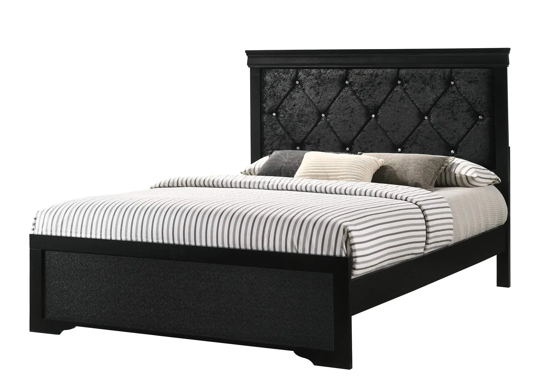 AMALIA QUEEN BED - BLACK