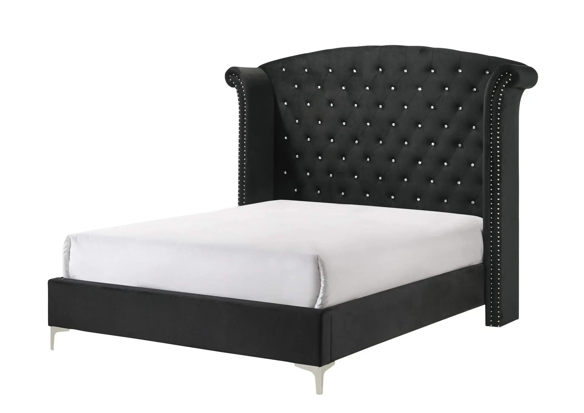 LUCINDA QUEEN BED - BLACK