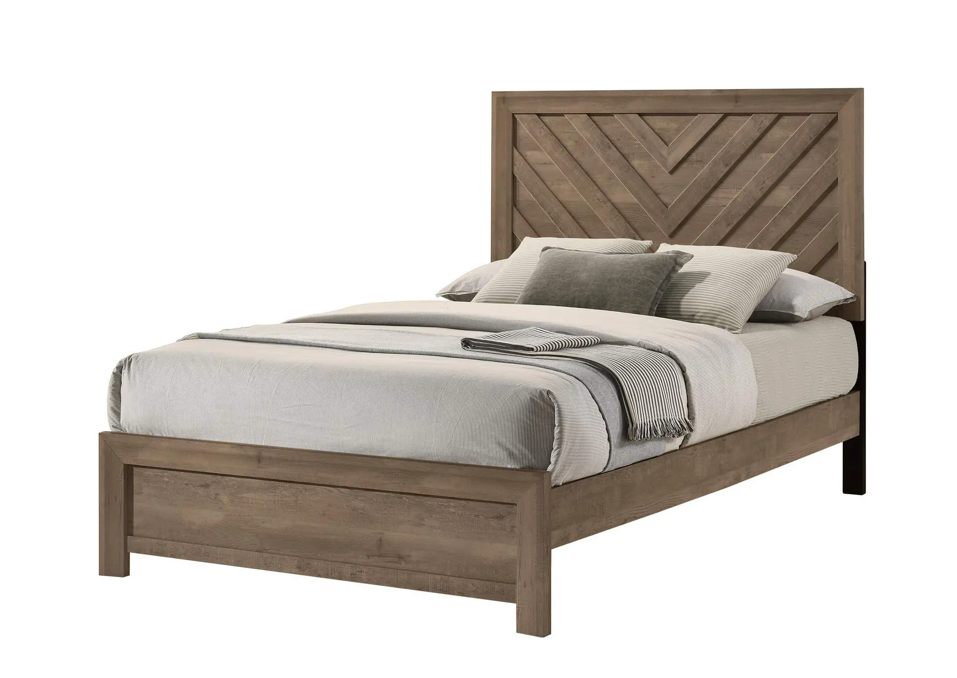 VALOR FULL 4-PIECE BEDROOM SET - BROWN