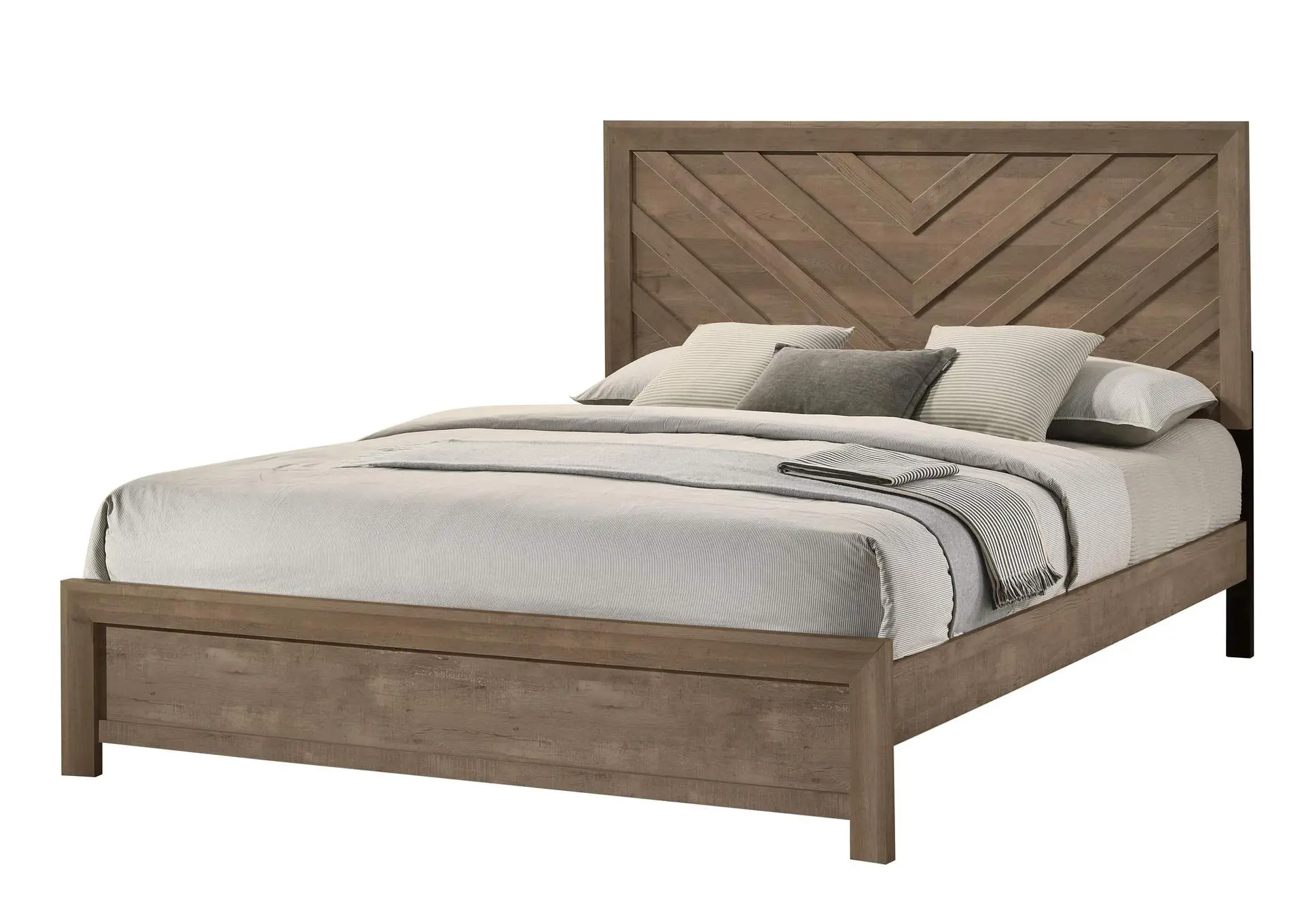 VALOR KING 4-PIECE BEDROOM SET - BROWN