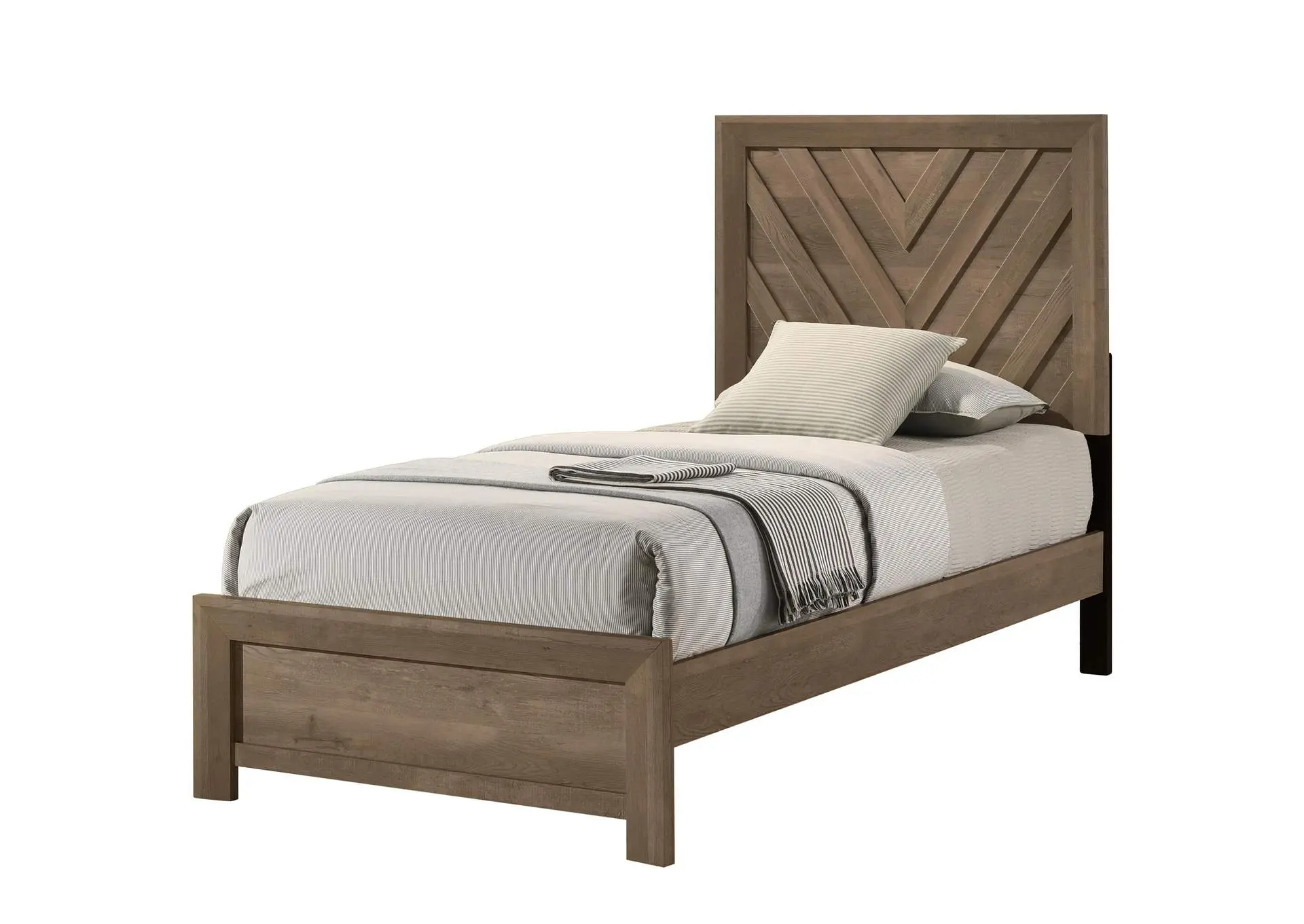 VALOR TWIN 4-PIECE BEDROOM SET - BROWN