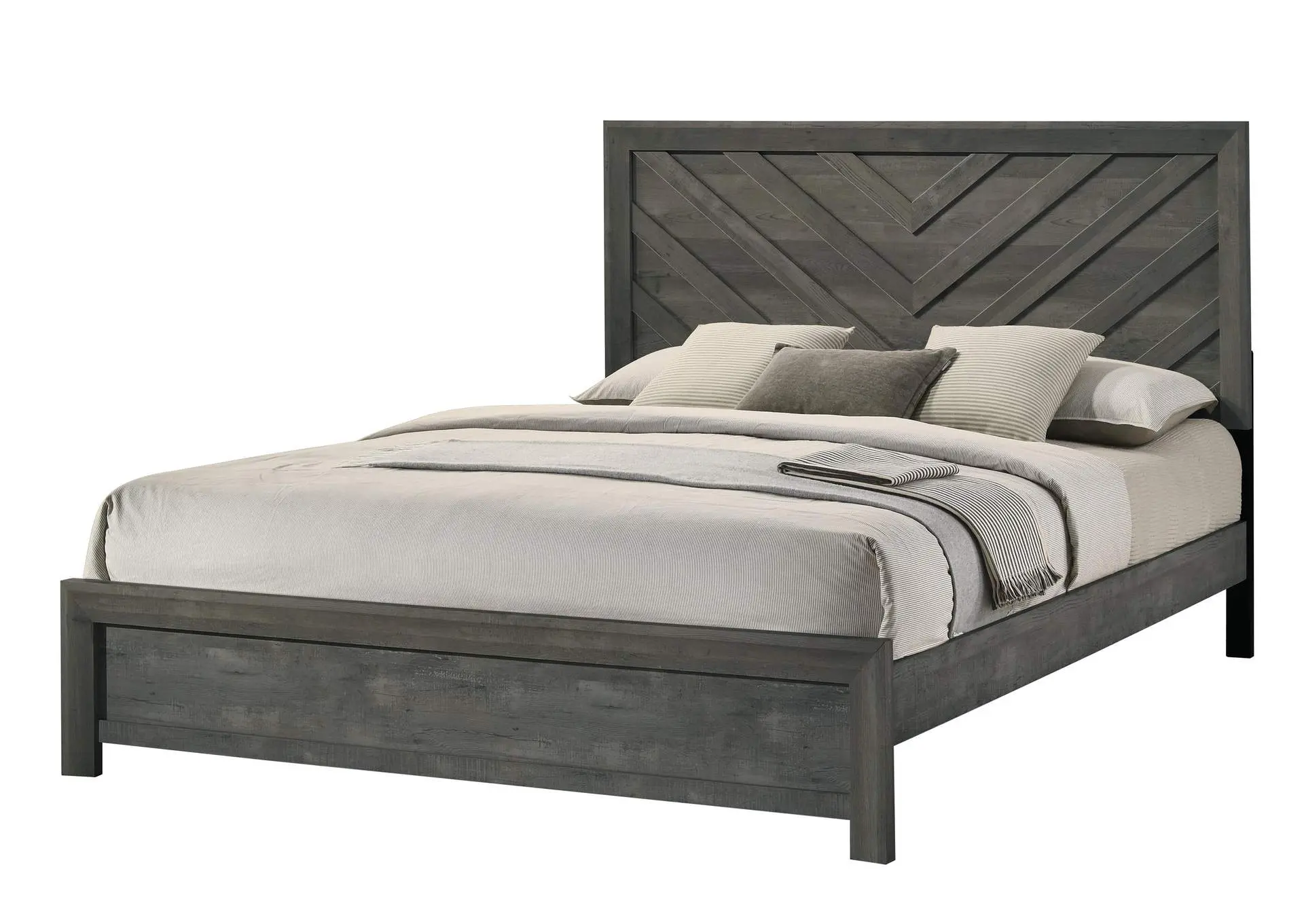 VALOR KING 4-PIECE BEDROOM SET - GRAY