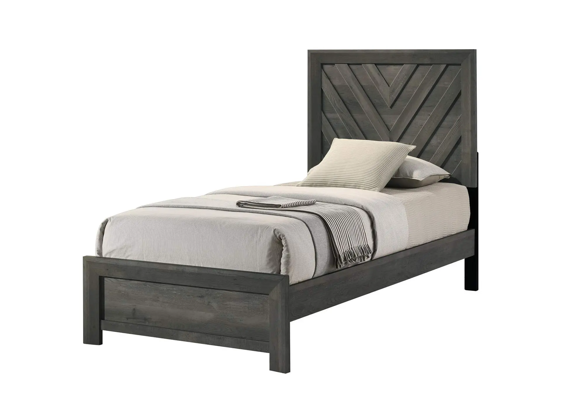 VALOR TWIN 4-PIECE BEDROOM SET - GRAY