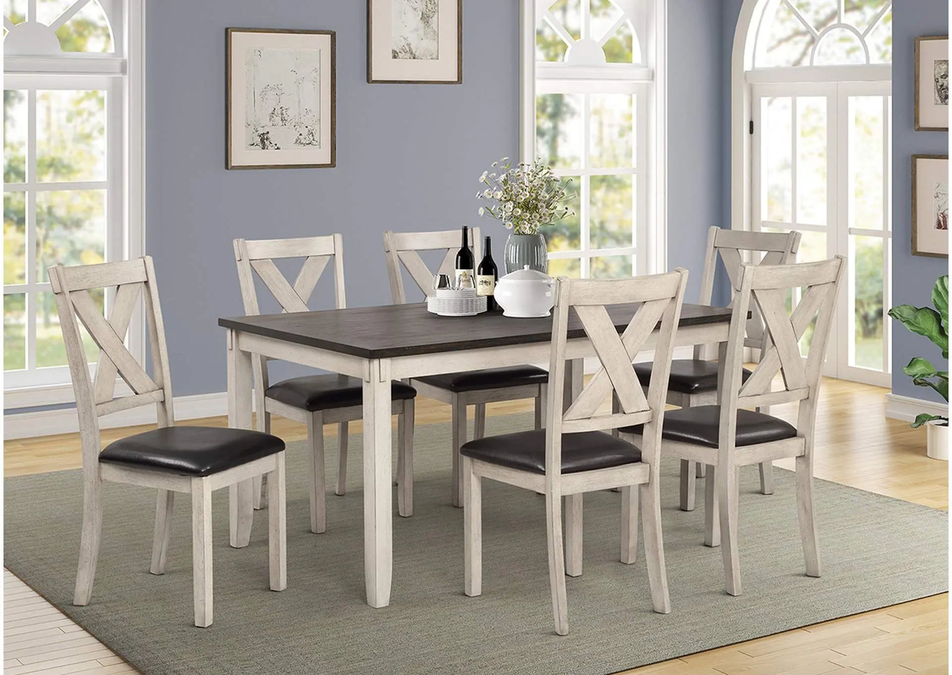 D254 Table and 6 Side Chairs