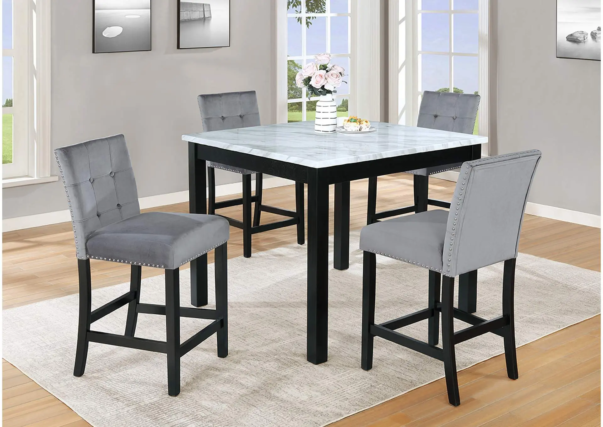 D316 Pub Table and 4 Pub Chairs