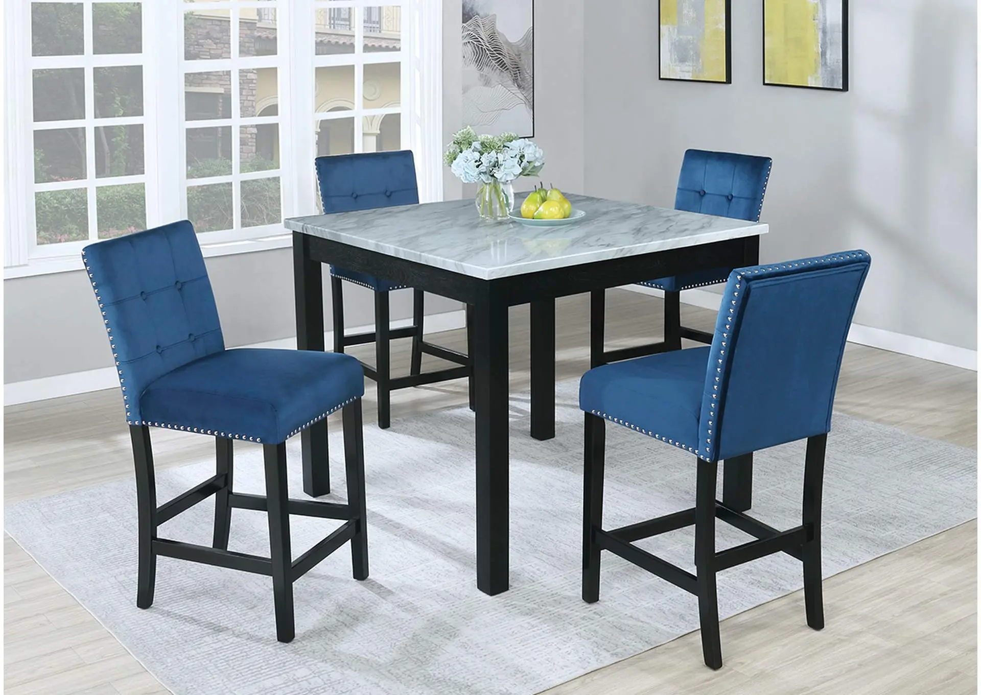 D317 Pub Table and 4 Pub Chairs