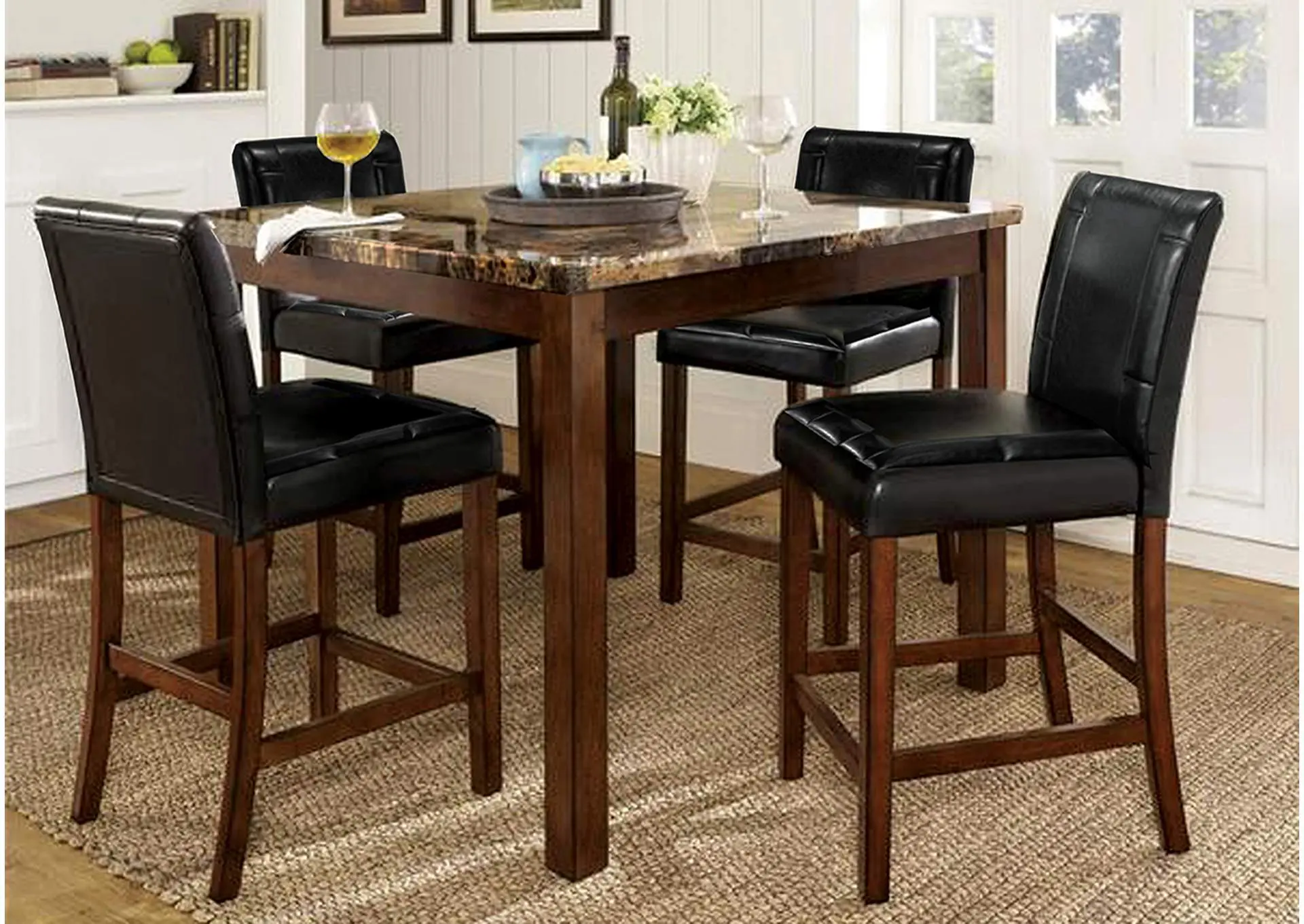 D318 Pub Table and 4 Pub Chairs