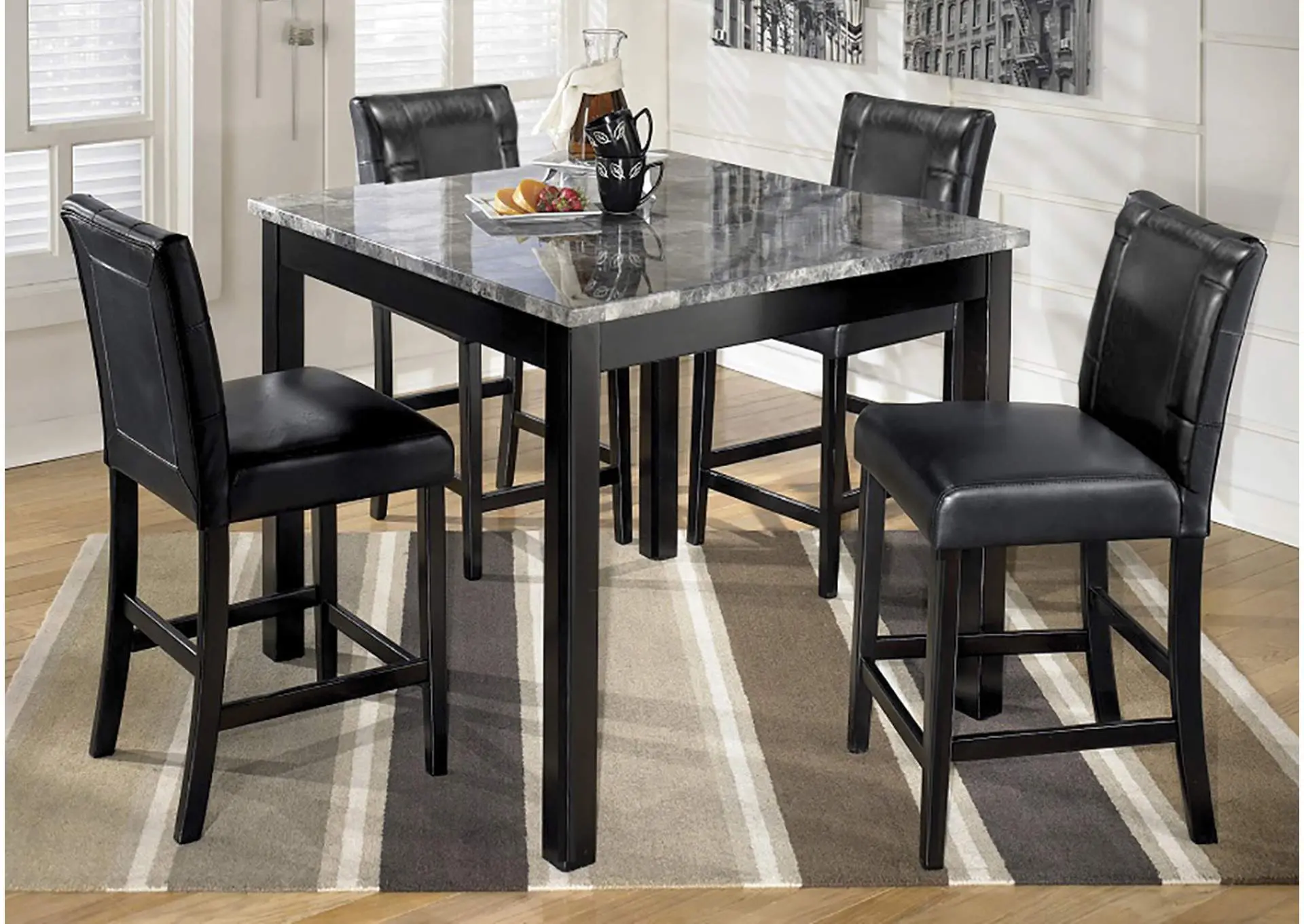D319 Pub Table and 4 Pub Chairs