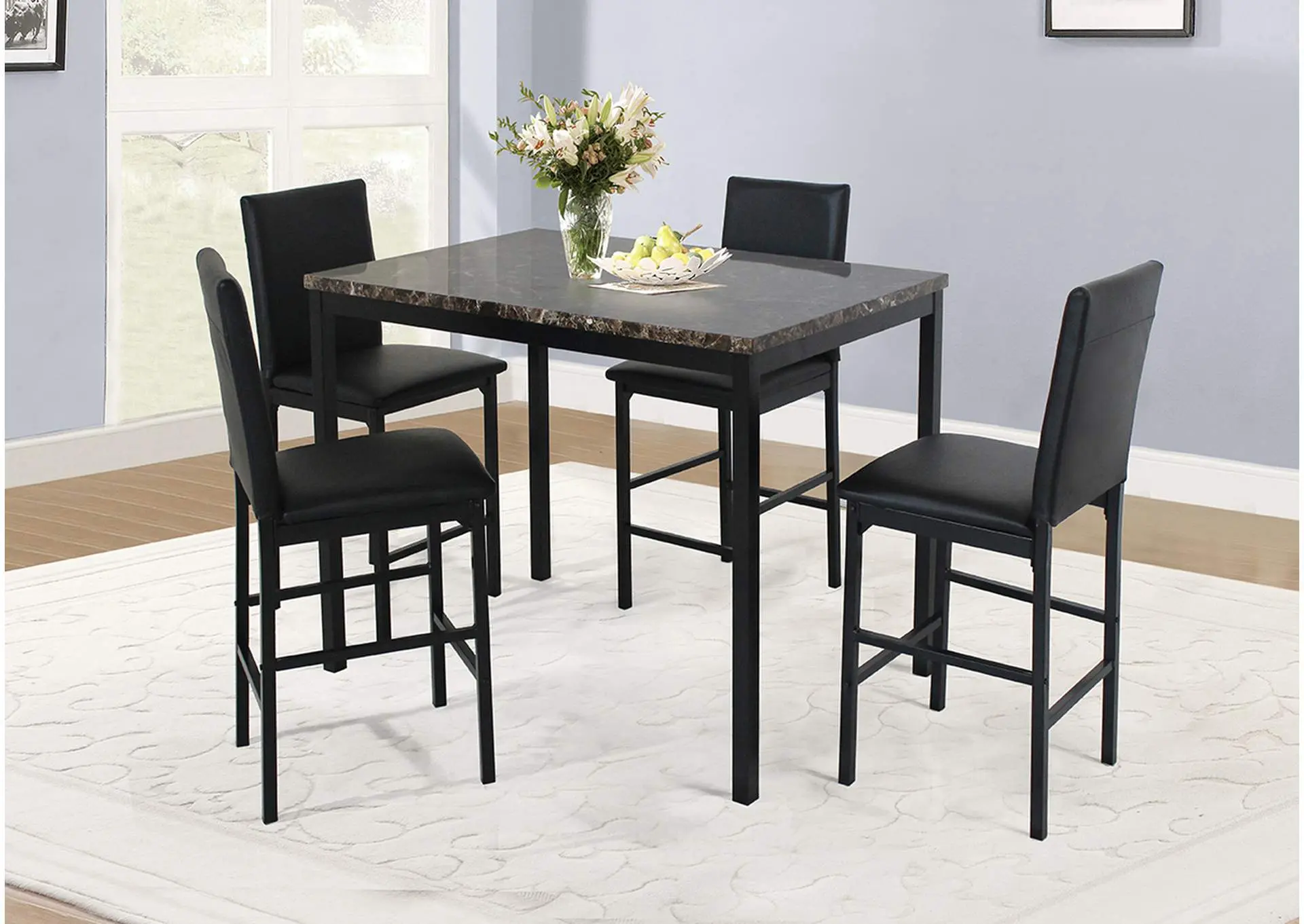 D394 Pub Table and 4 Pub Chairs