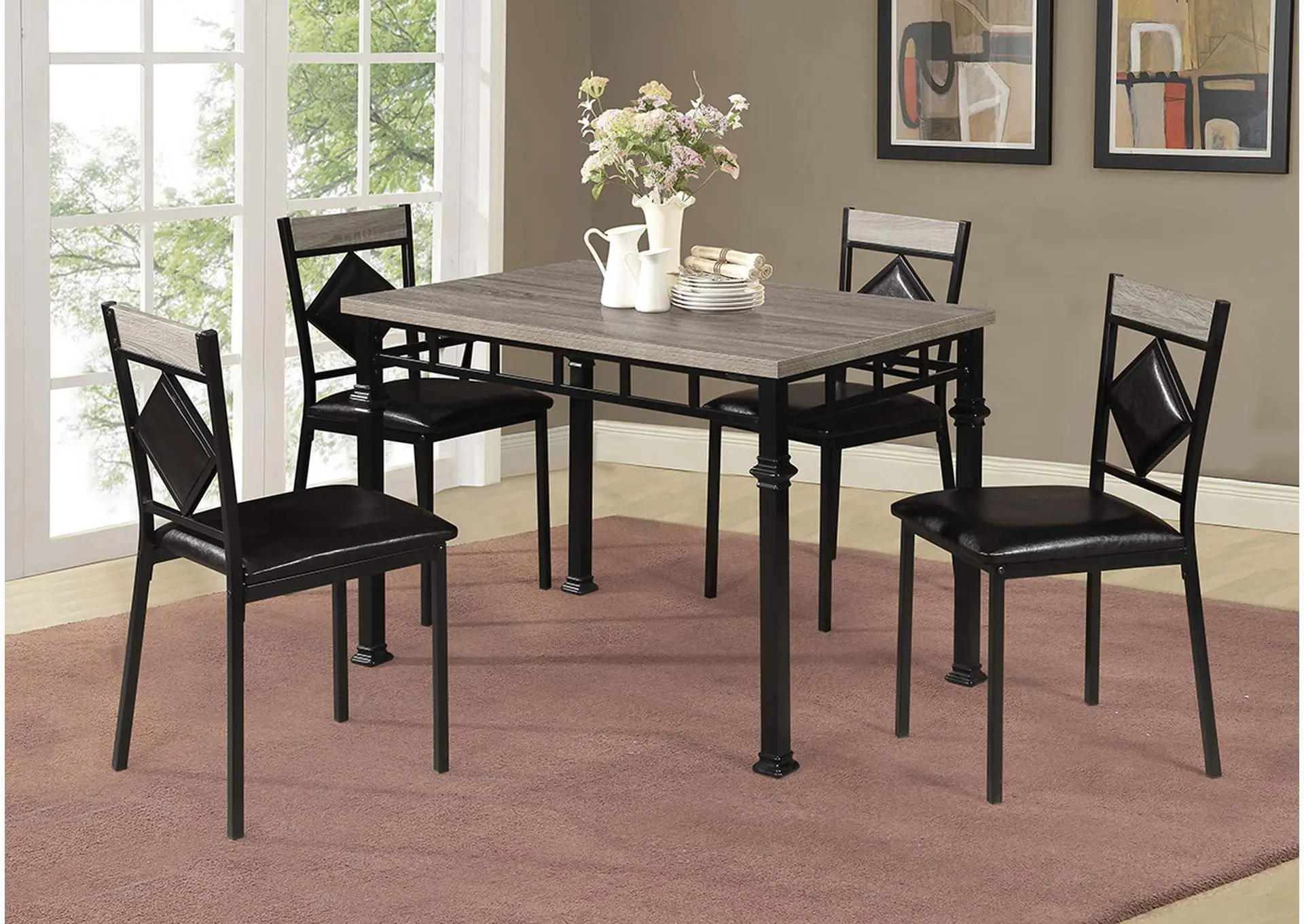 D470 Table and 4 Side Chairs