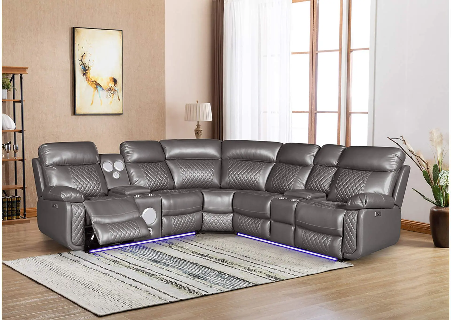 U36 3 Pc. Power Motion Sectional