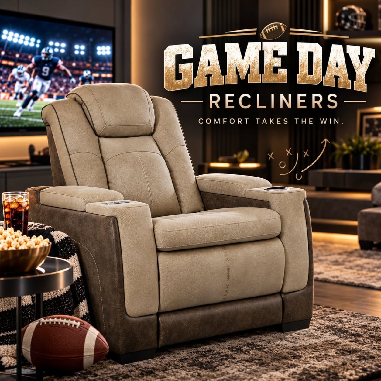 Game Day recliners — comfort takes the win.